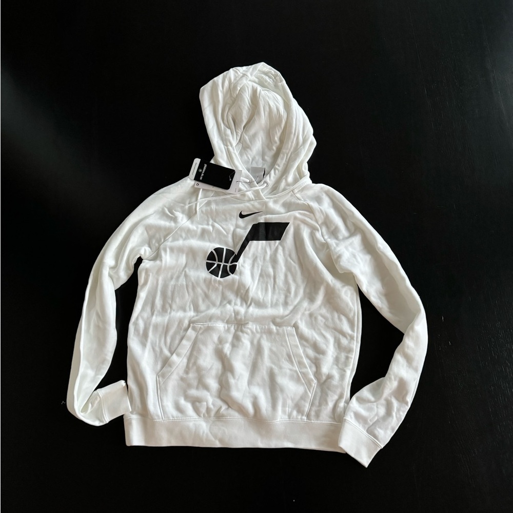 White Utah Jazz hoodie Fleece NWT Nike NBA